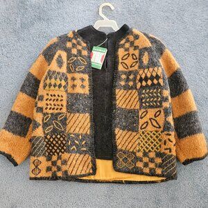 Vintage Ilaria Hand-Knit In Italy Wool Shirt and Cardigan Sweater Tags Still On